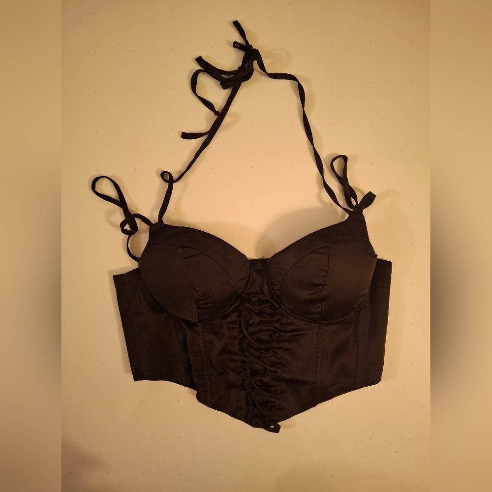 Runaway the label New without tags black corset style top